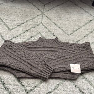 NWT - Superdown Mila ultra crop sweater shrug size Small /Toast